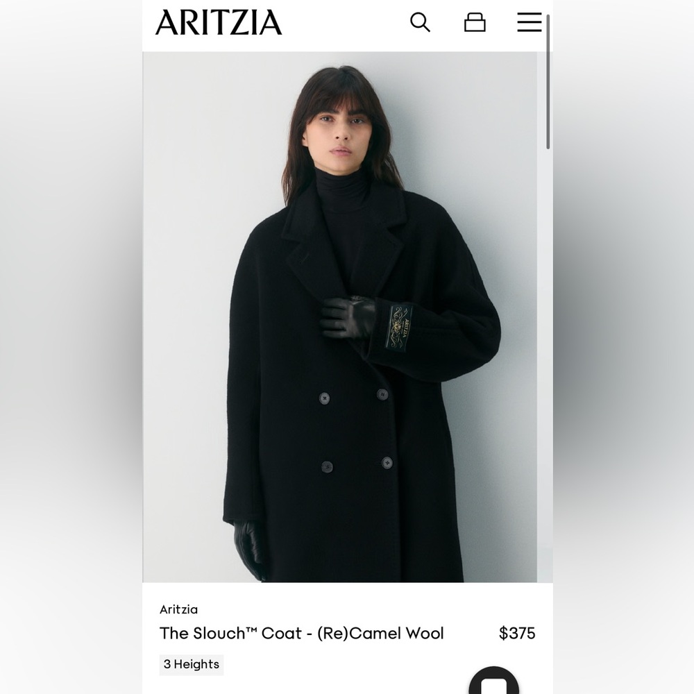 aritzia slouch coat